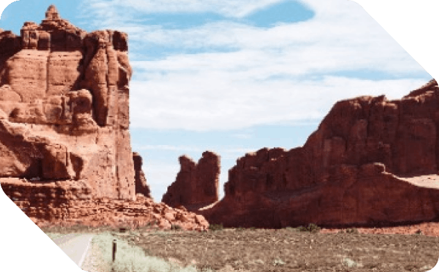Desert red rocks