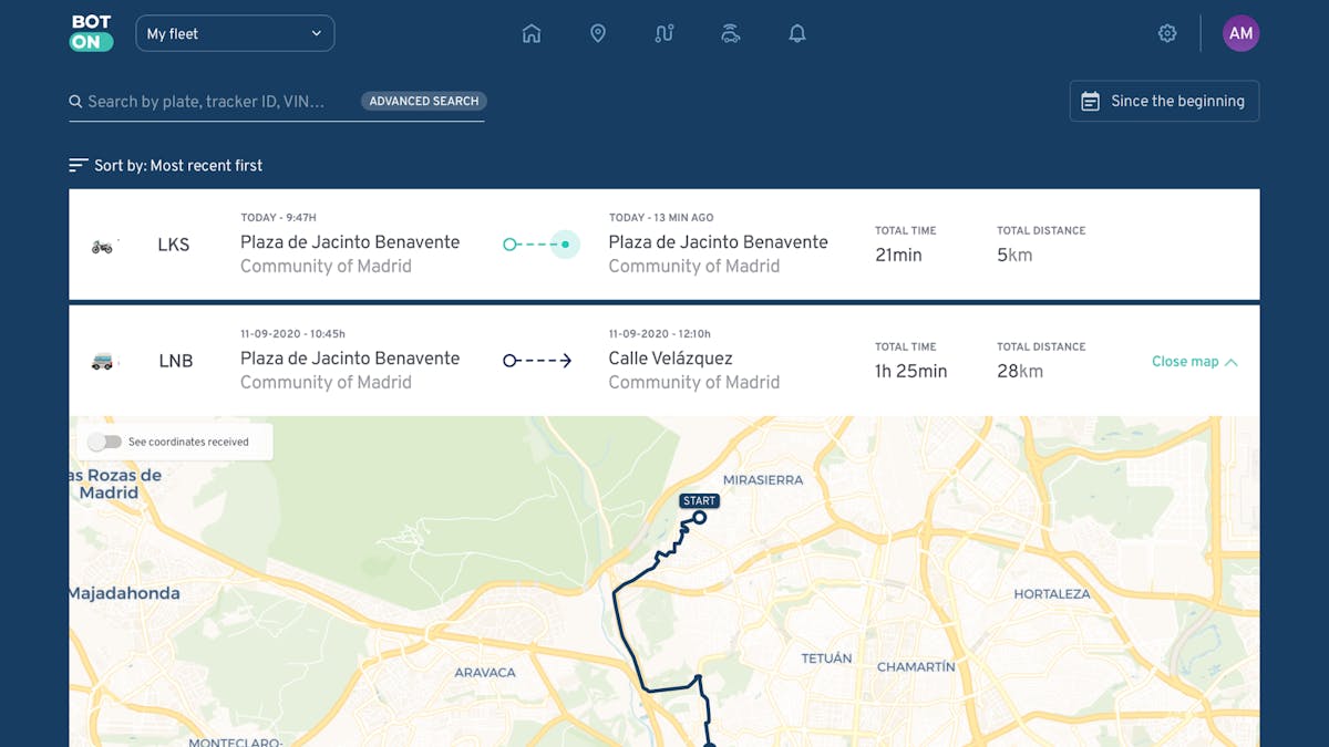 Plataforma de gestión de flotas