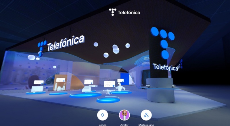 Stand de Telefónica en el metaverso