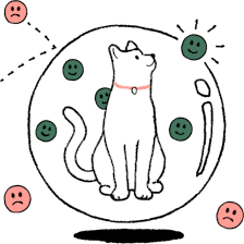 Cat inside a bubble