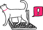 Cat walking on a keyboard