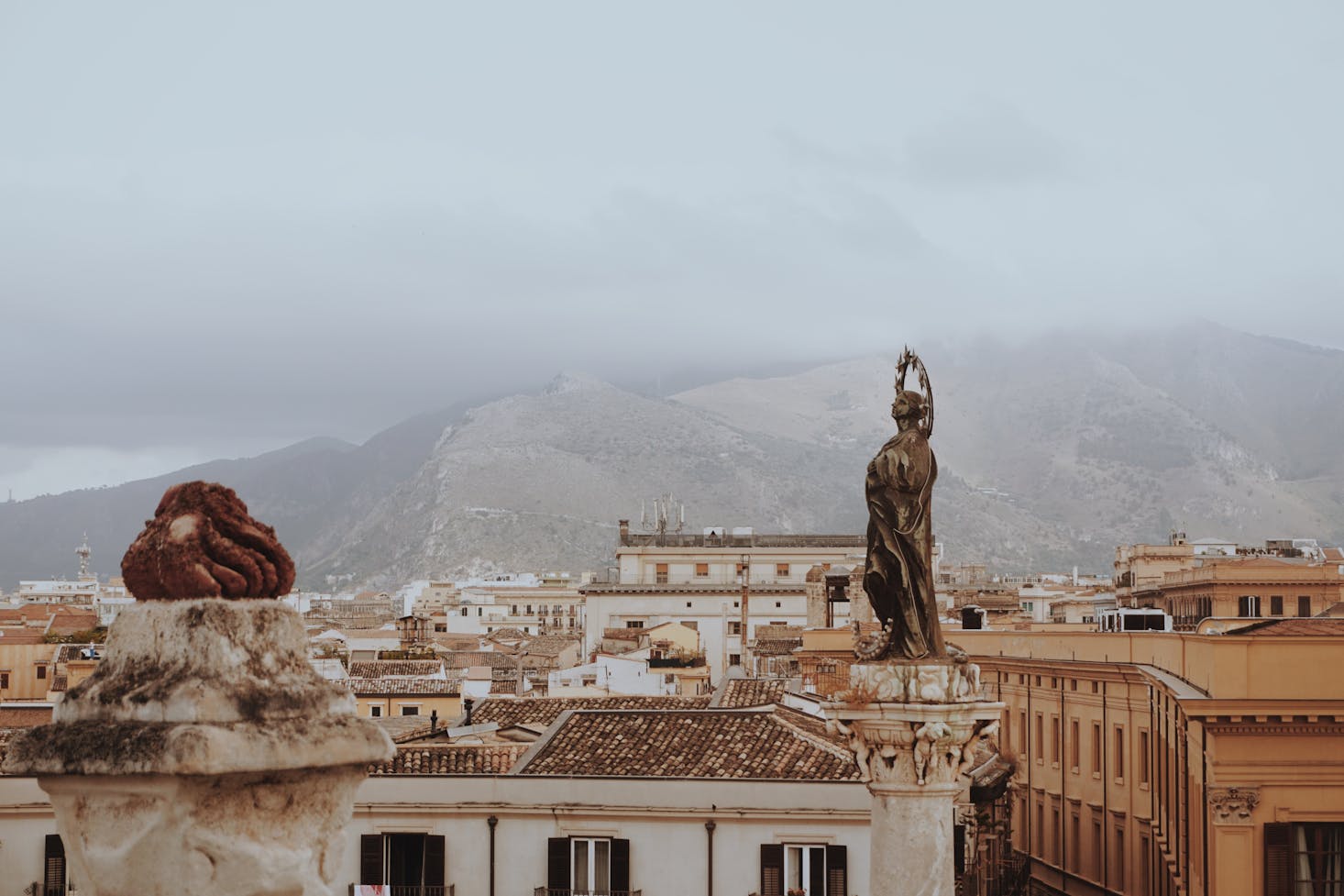 Foggy view over Palermo