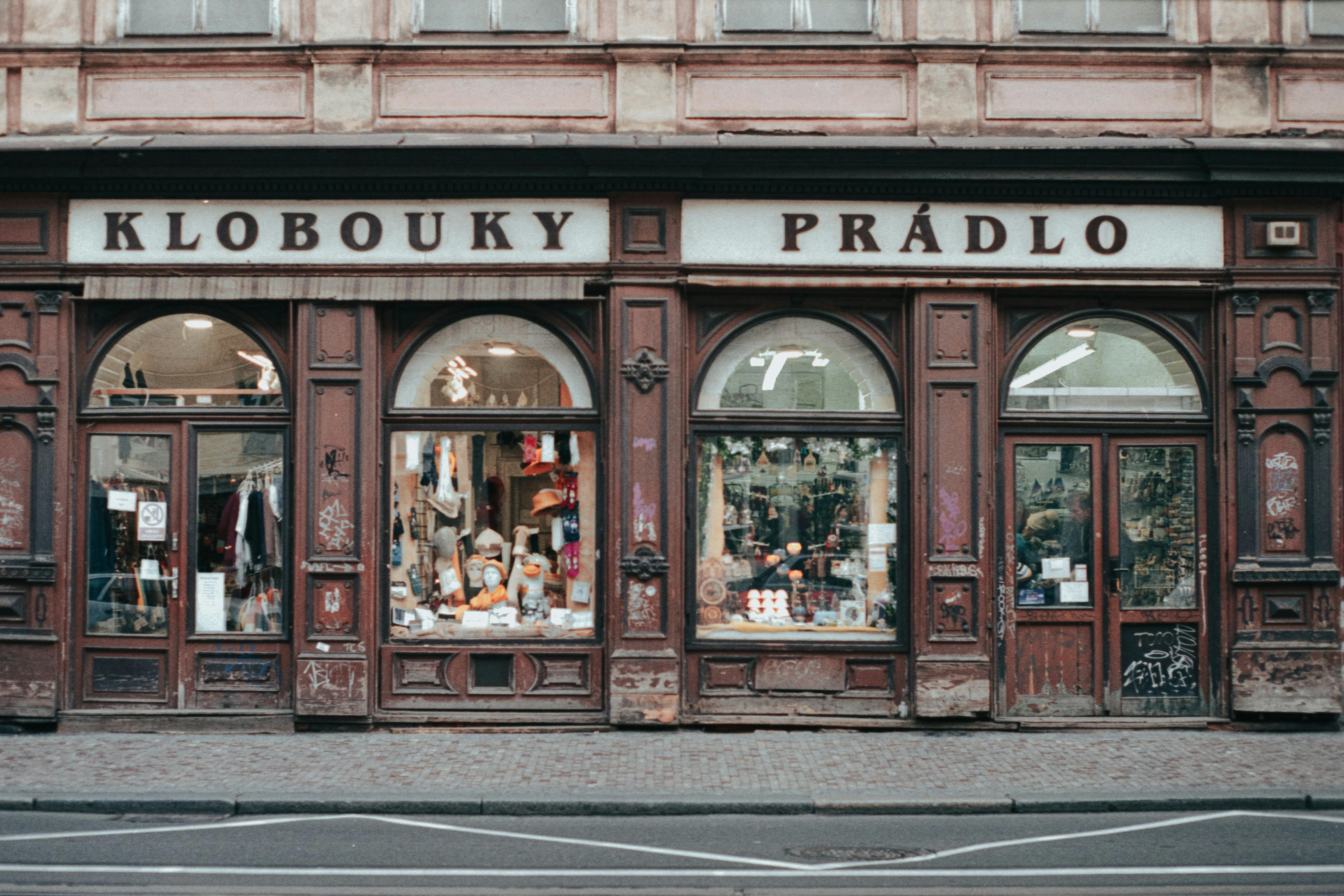 Old shop in Prague, Czechia
