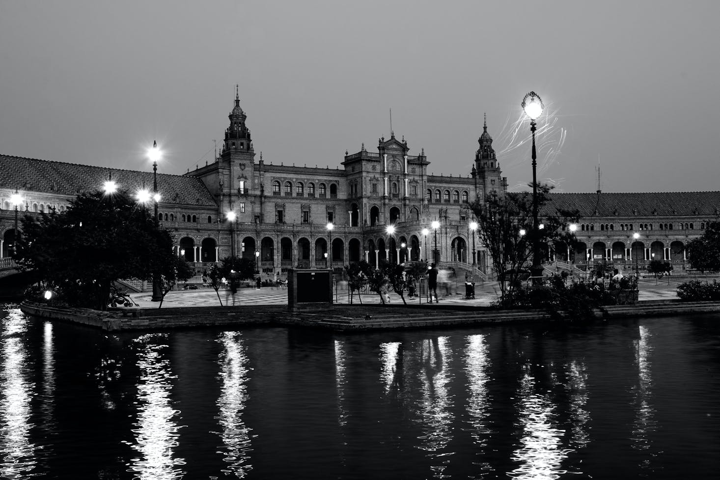 Seville, Spain at night