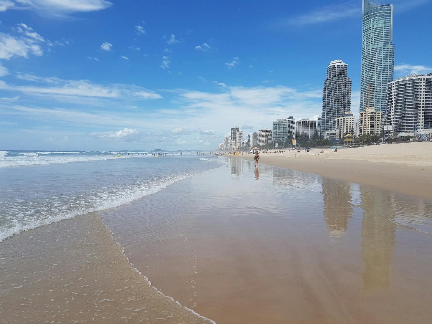 Surfers Paradise Beach near Gold Coast