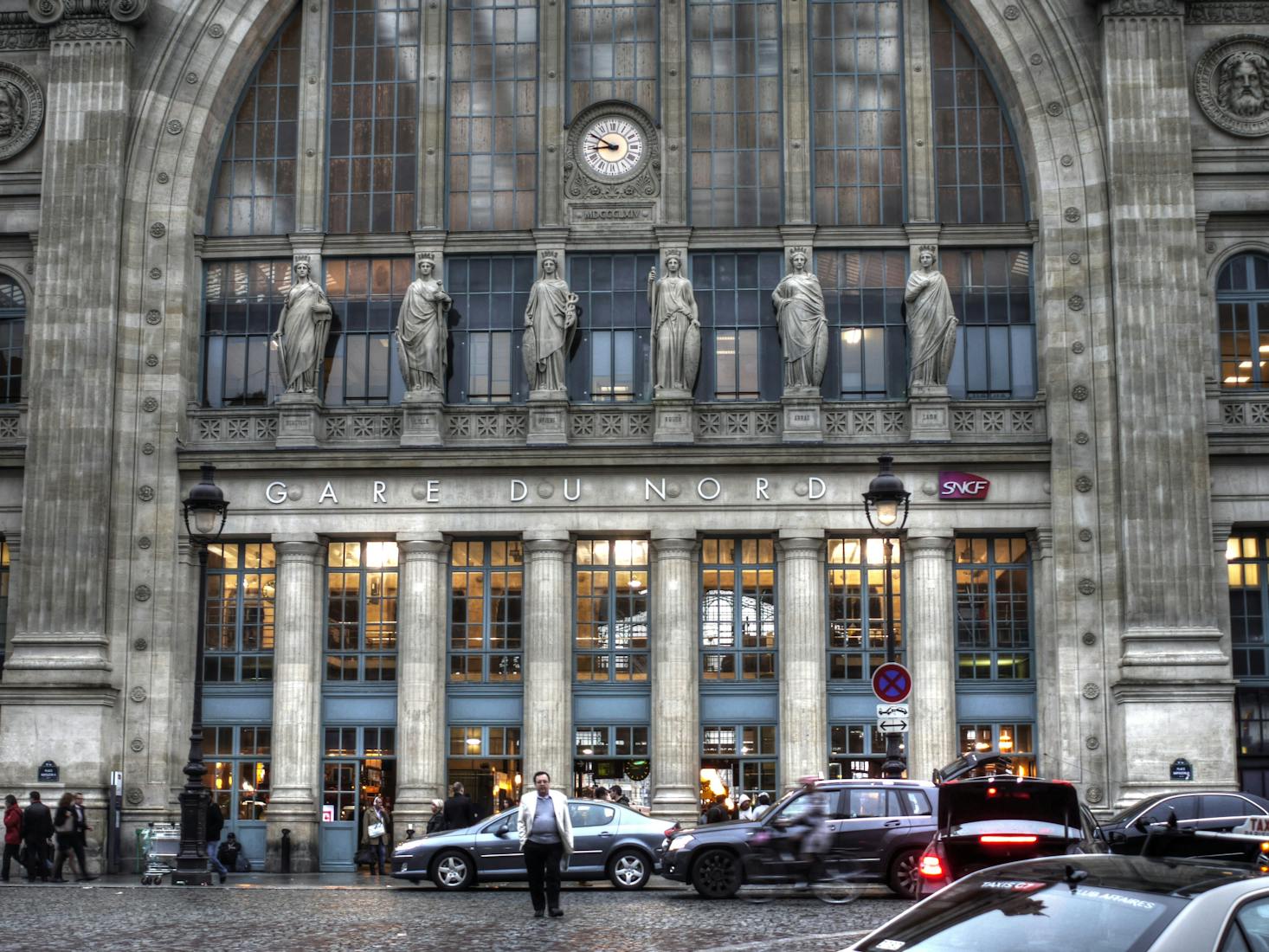 Entrance to Gare du Nord station, Paris