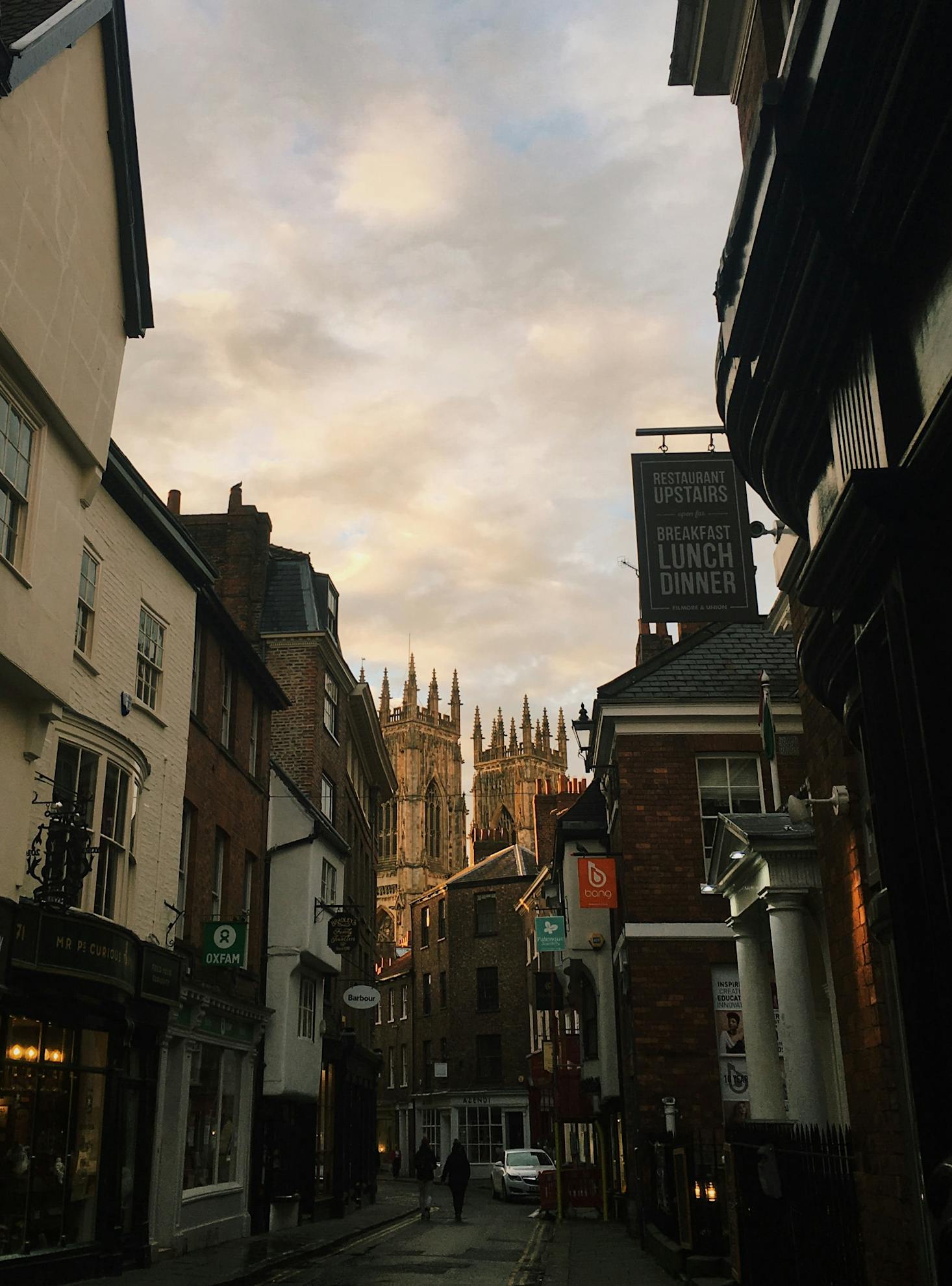 Glimpse of York Minster at Sunset