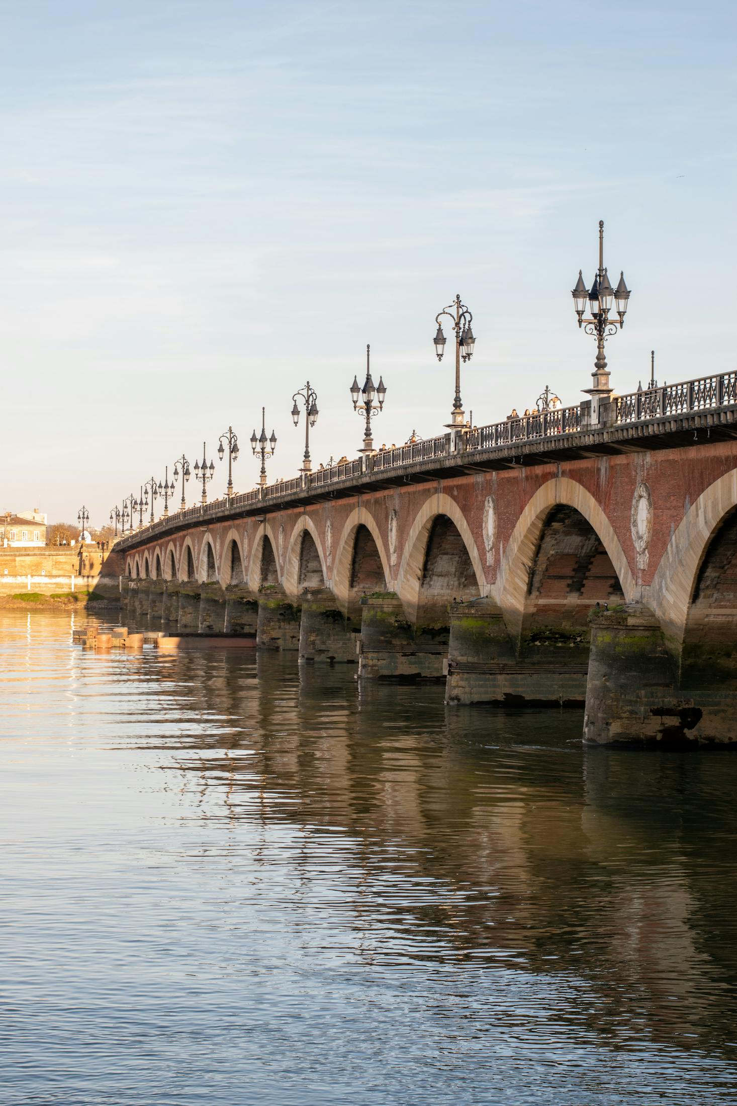 The Stone Bridge over the Garonne in Bordeaux