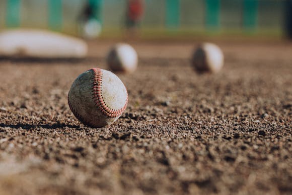 Baseballs on field