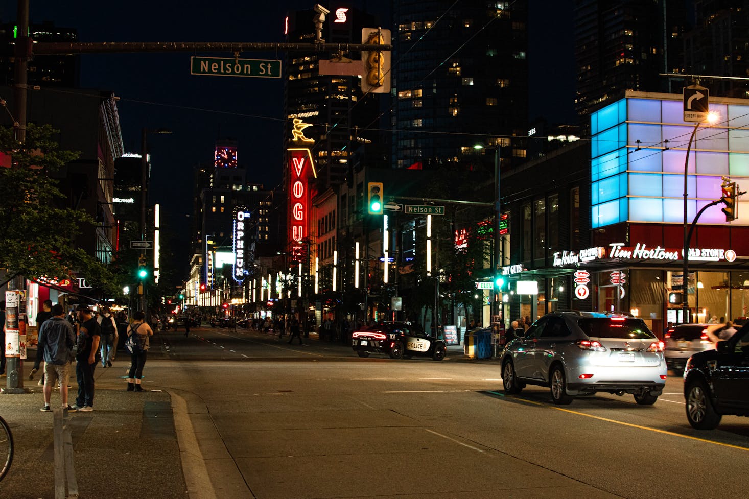 Downtown Vancouver at night