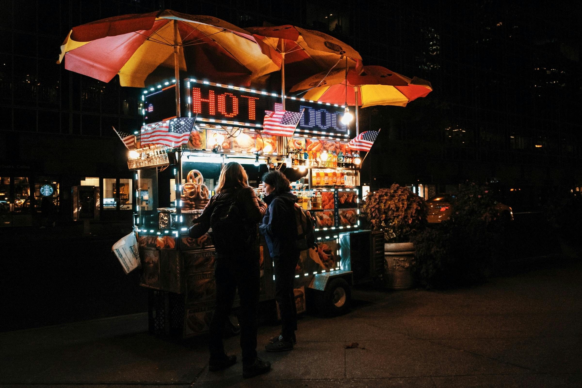 Our chili dogs are the best! Stop by The Hot Dog King's Carts in front, NYC Street Food