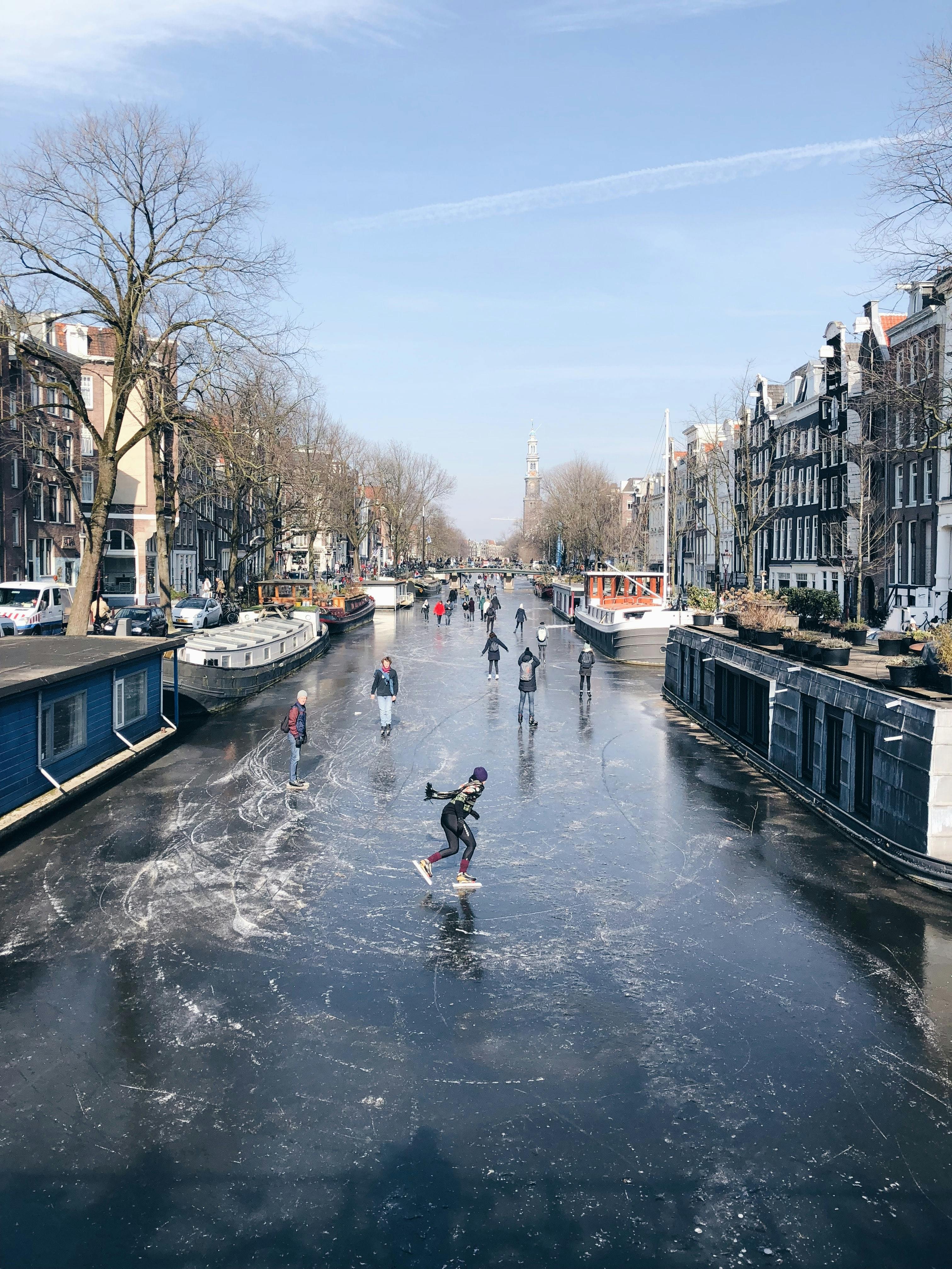 Skating in Amsterdam, Netherlands