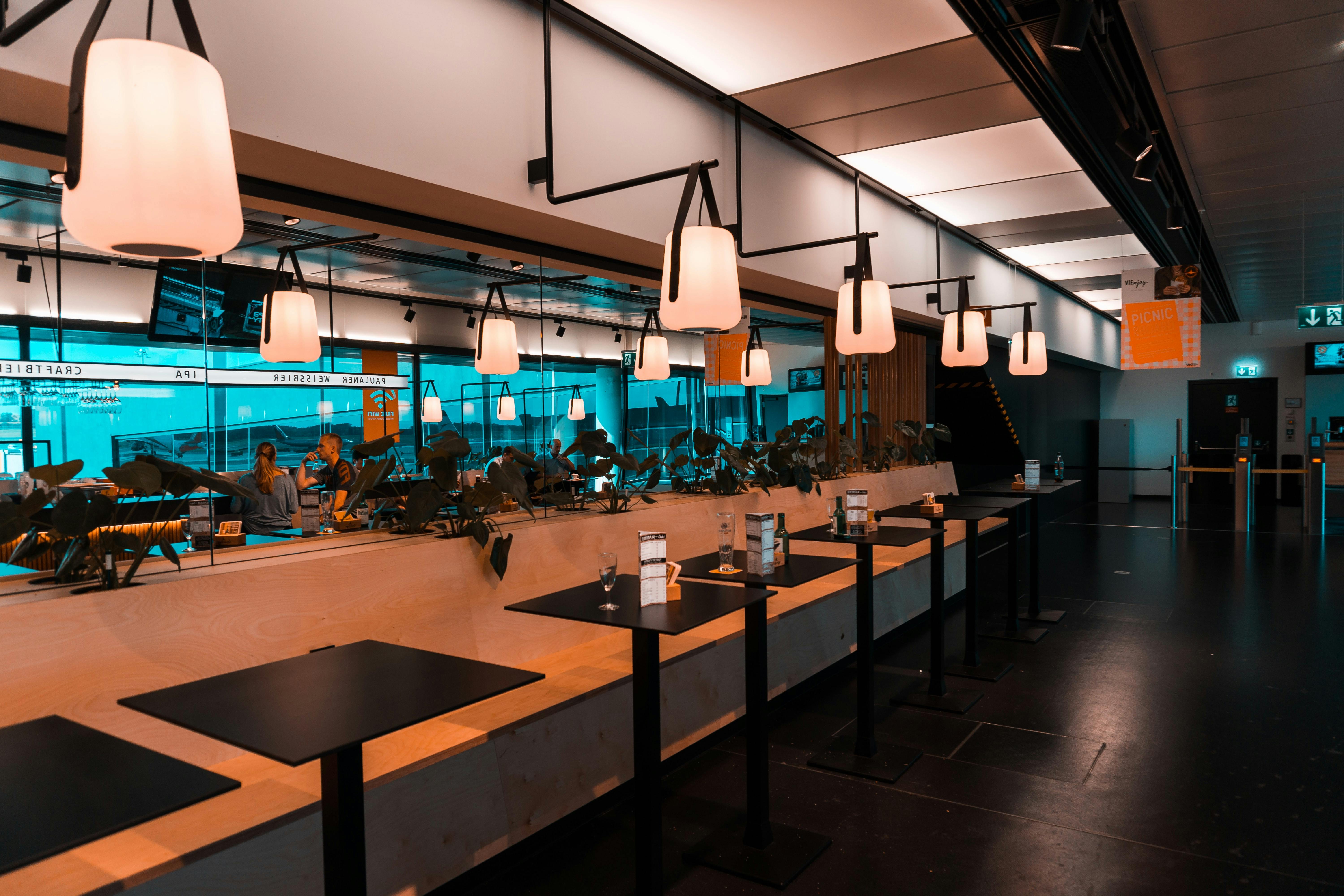 Restaurant at Vienna Airport, Austria