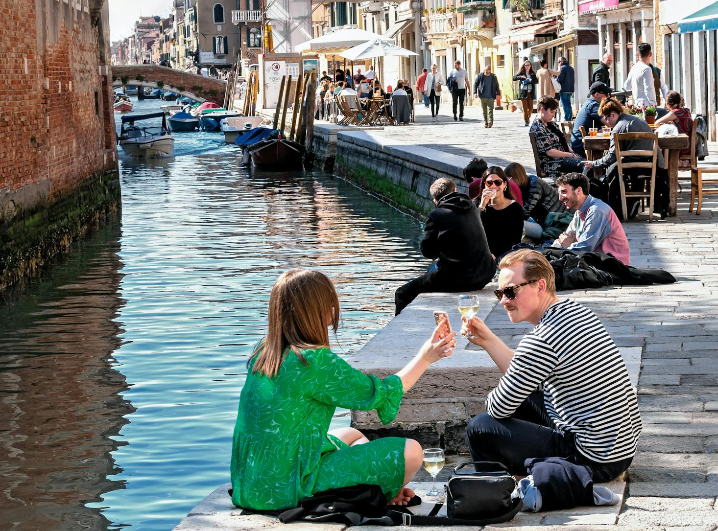 Drinks with canal views in Venice