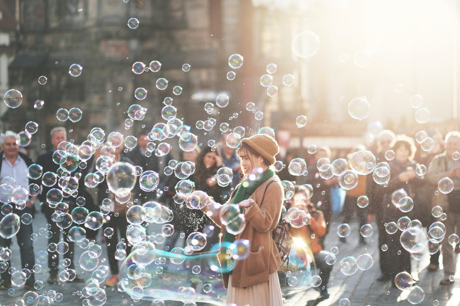 Street entertainer in Prague