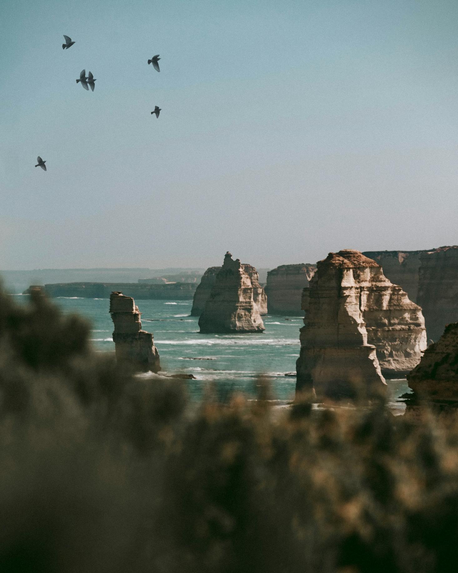 rock formations in ocean