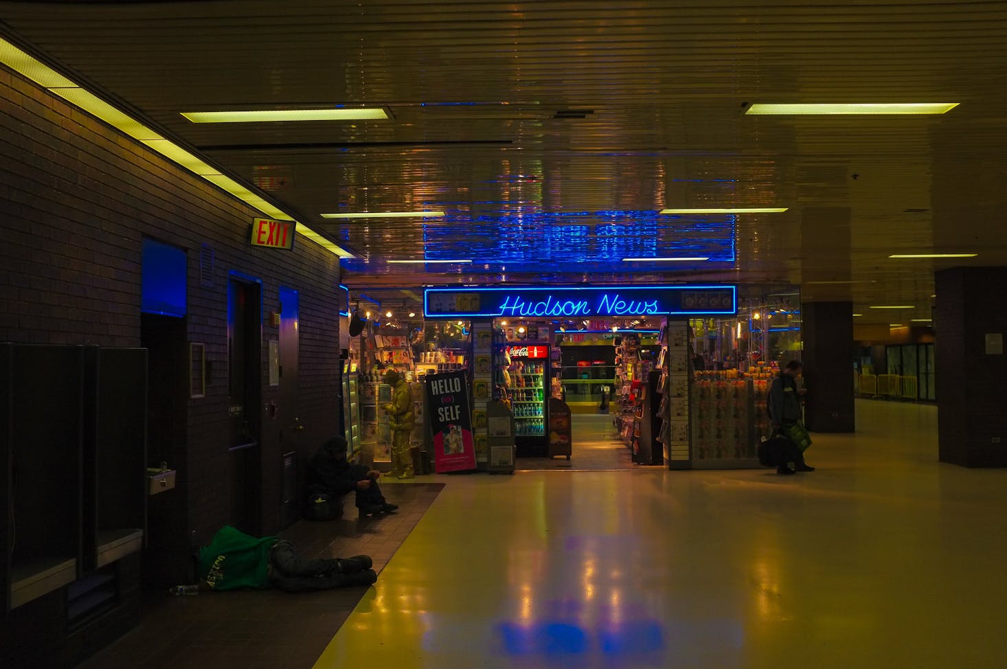 The interior shops of Port Authority Bus Terminal in New York