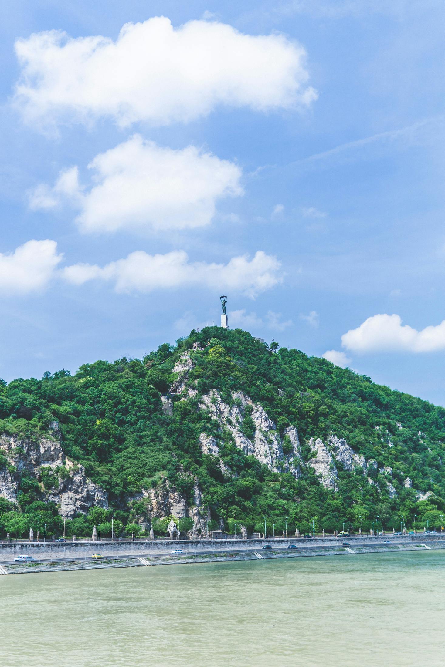 Hill overlooking river in Budapest