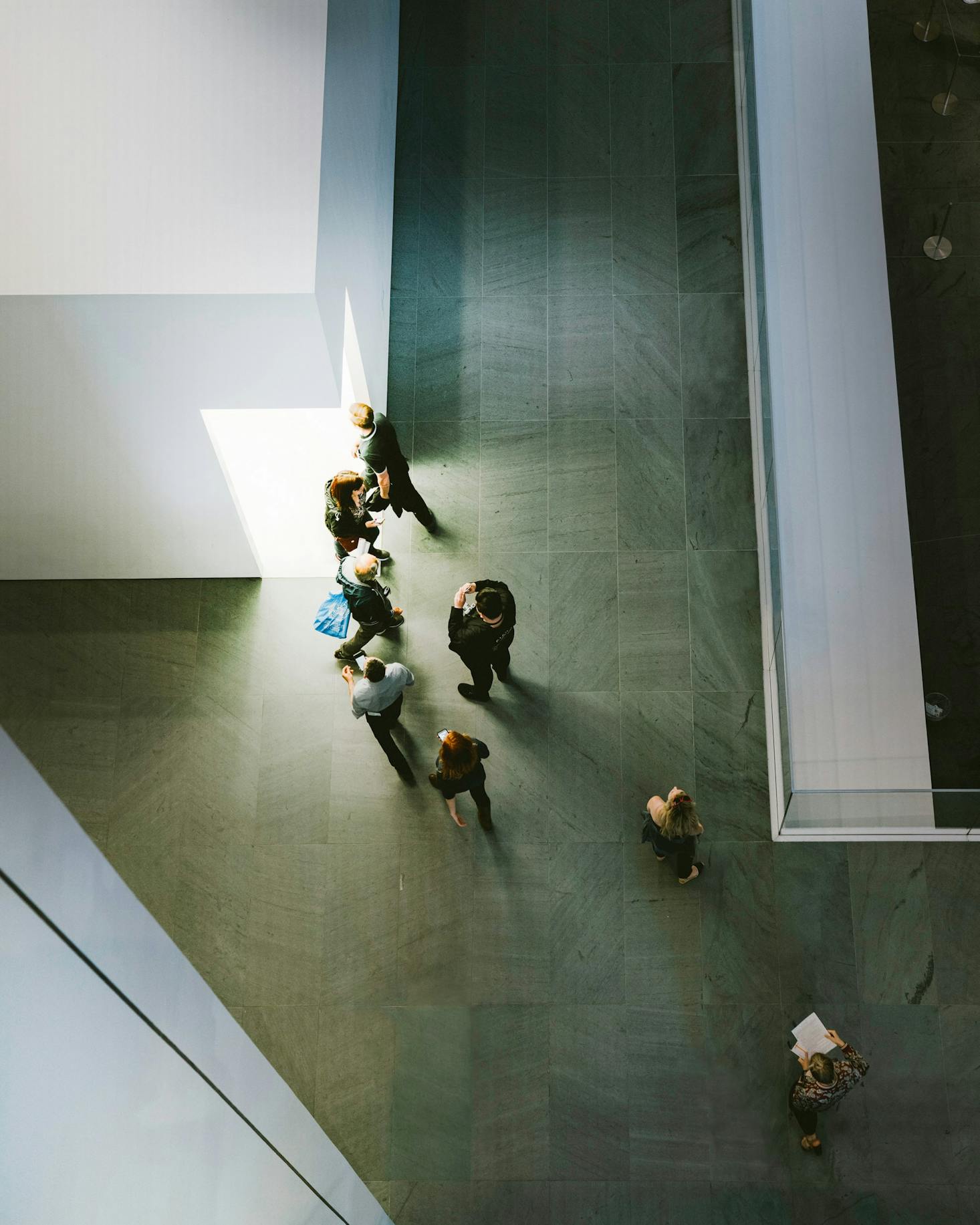 People in a museum