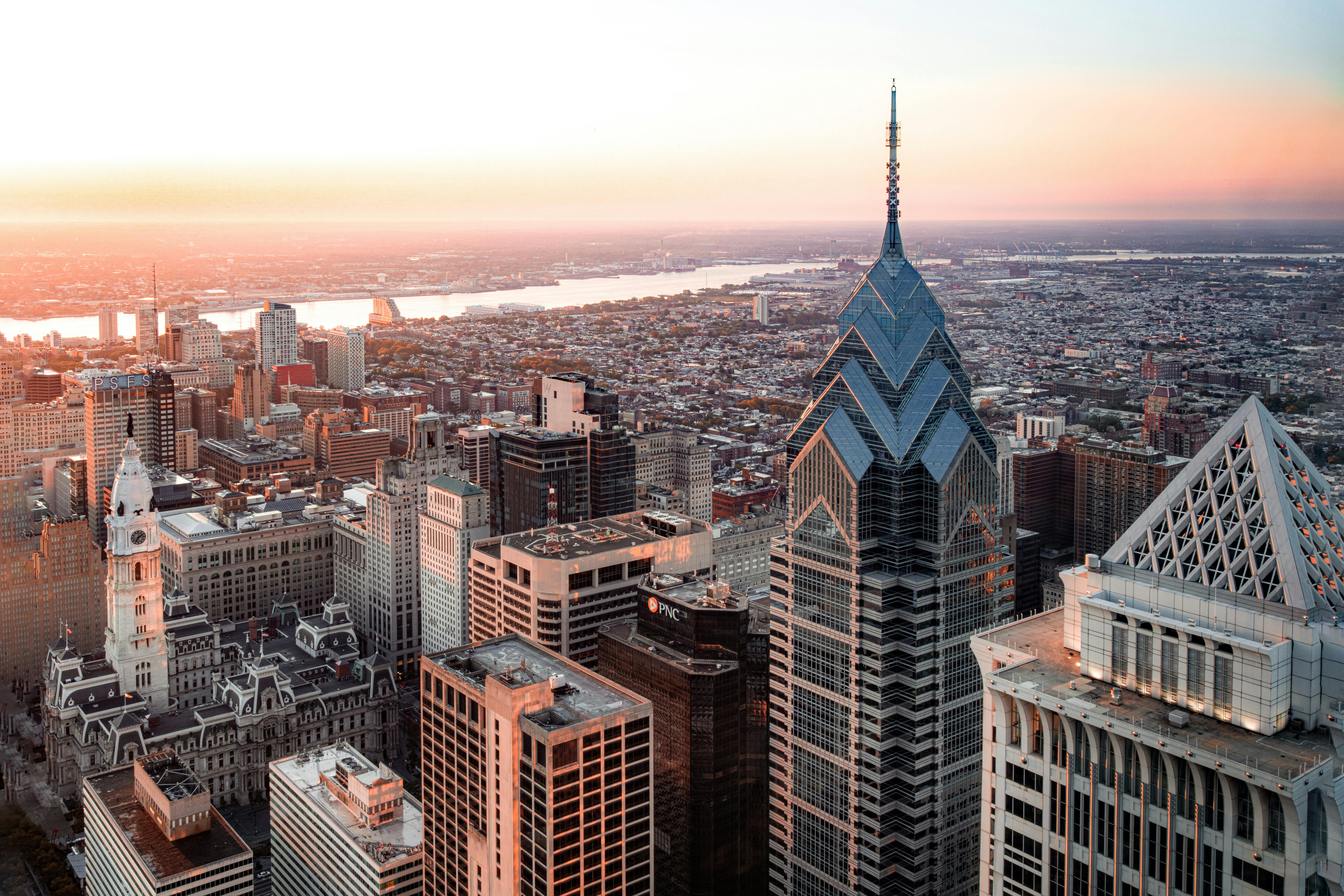 Sunset wine tasting in Philly