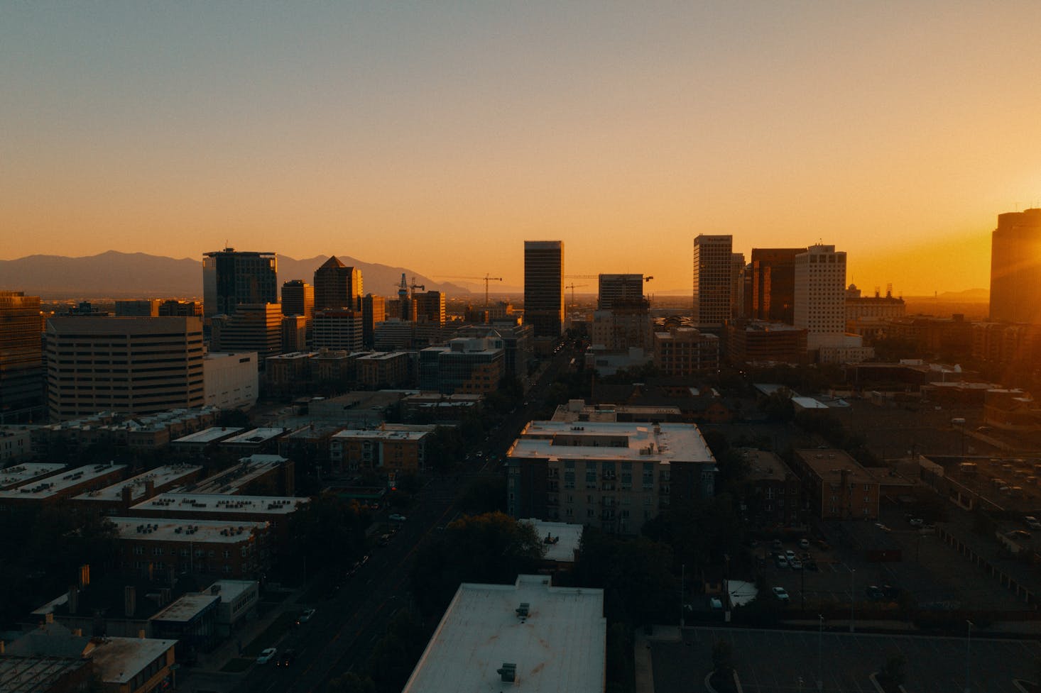 Salt Lake City at sunset