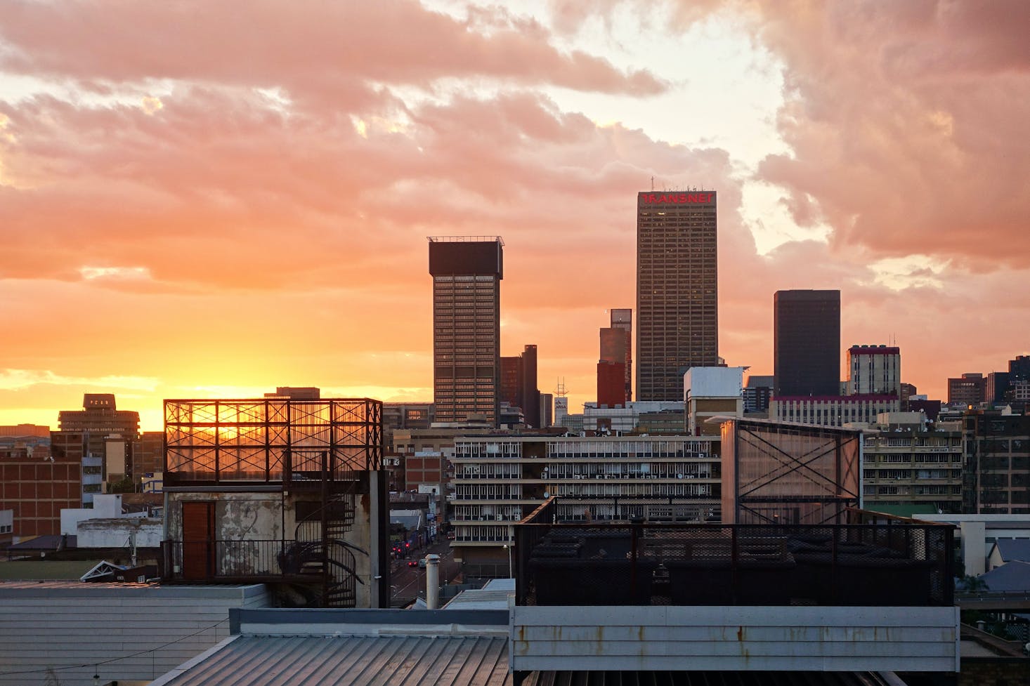 Johannesburg, South Africa at sunset