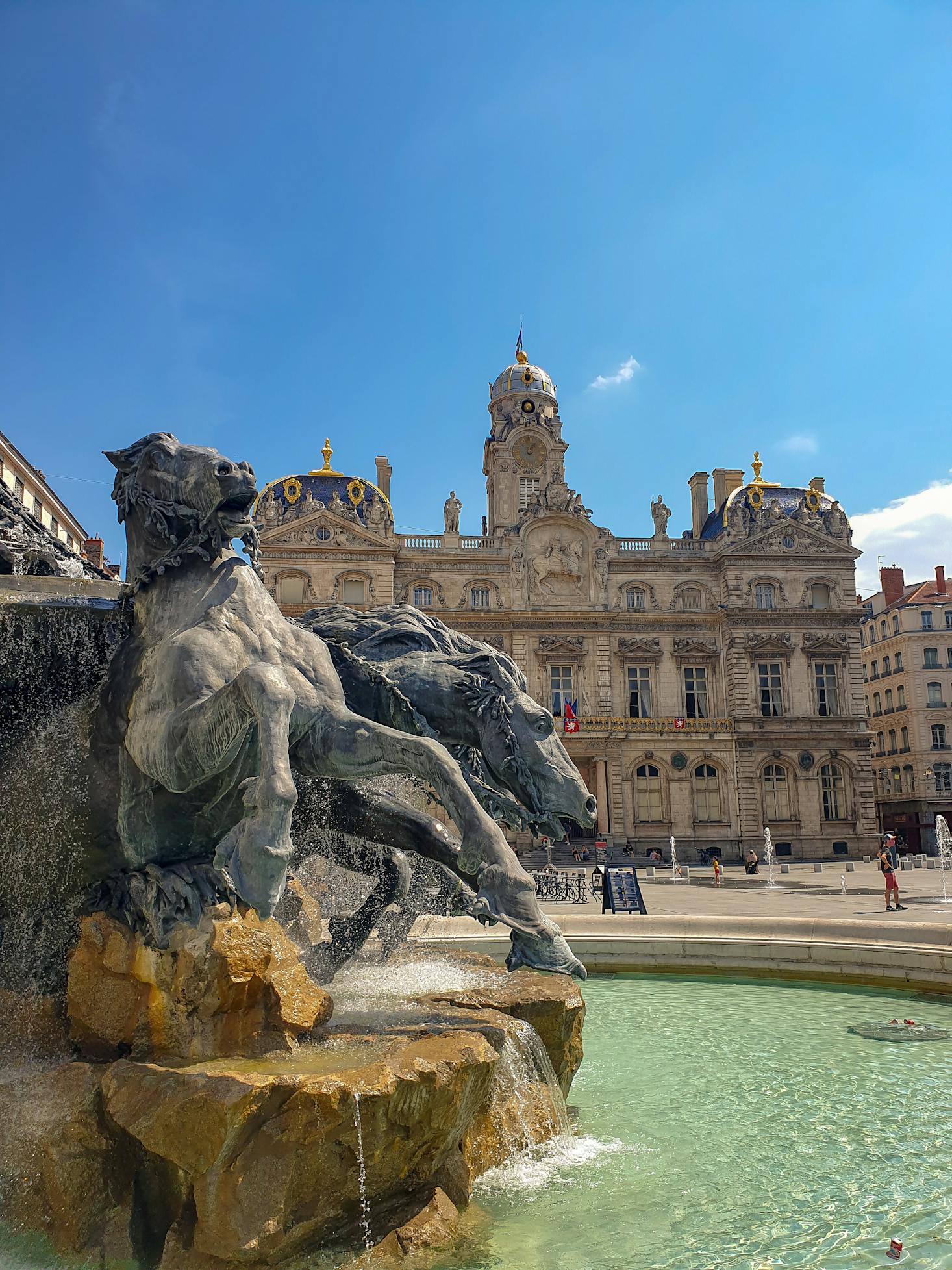 Intricate fountain in Lyon