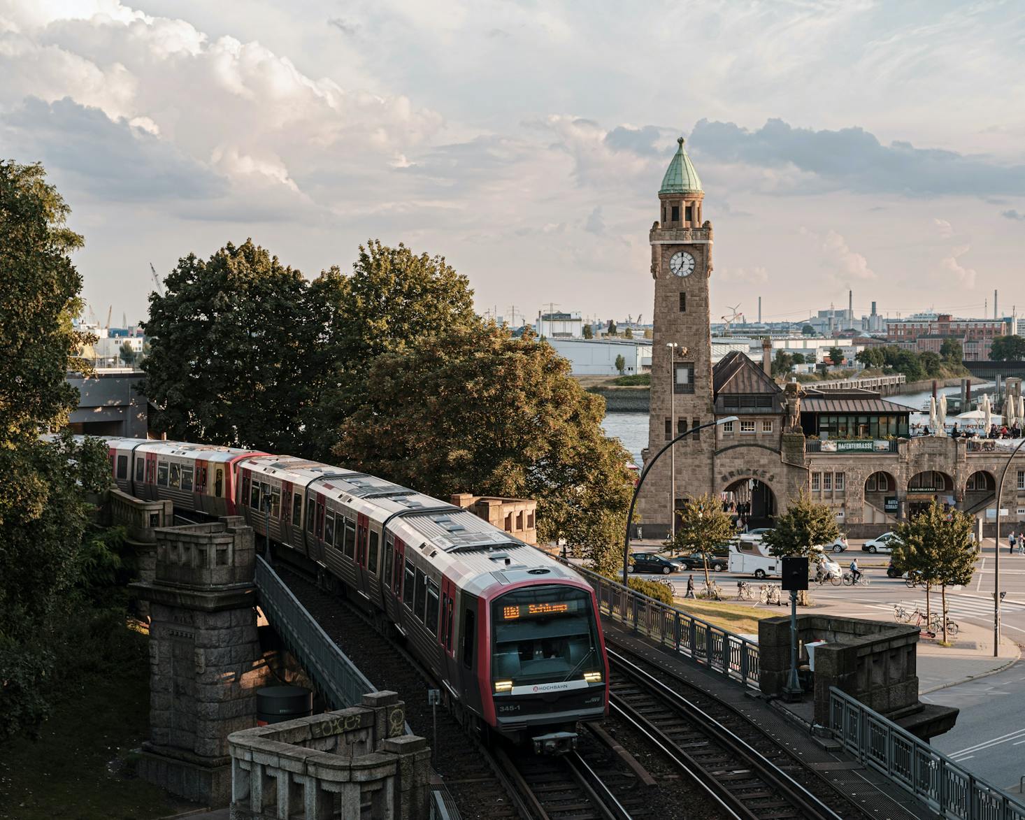 Train line in Hamburg, Germany