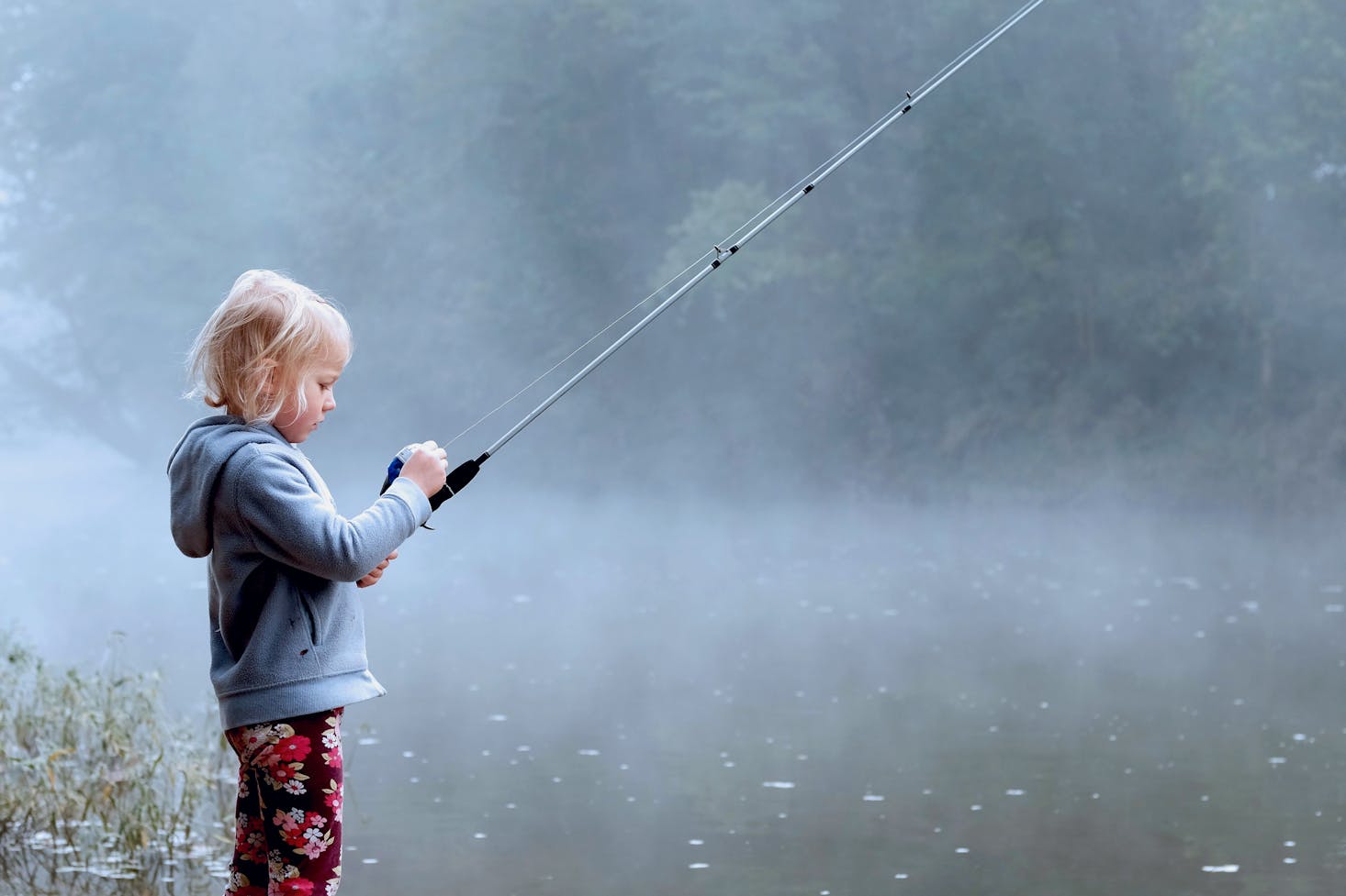 Kid fishing in Nashville