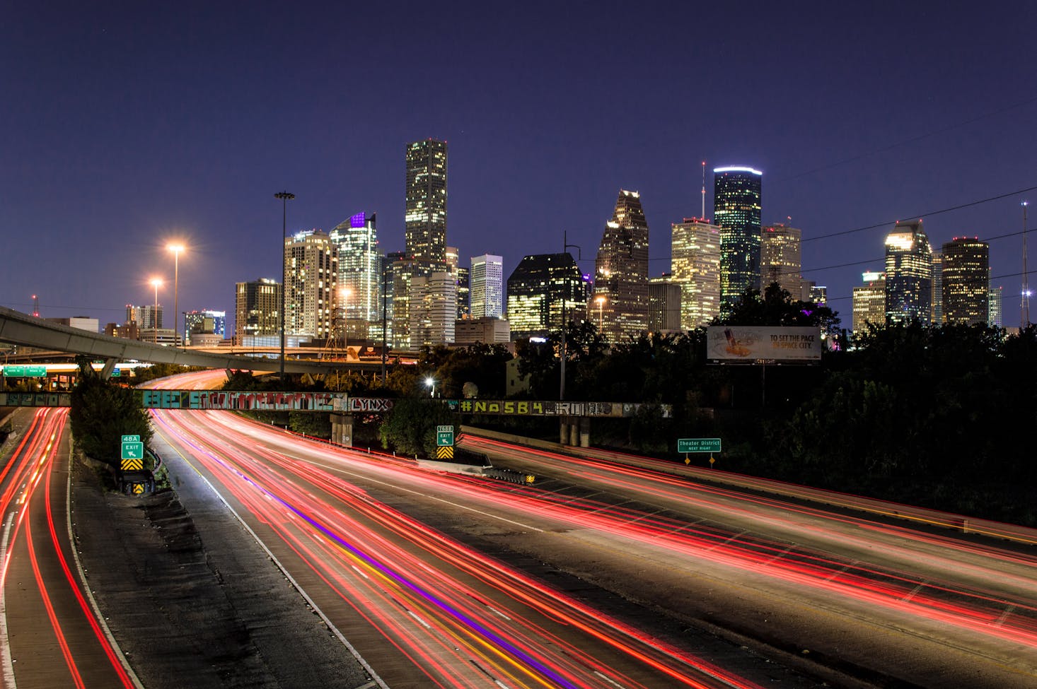 Houston, Texas, by night