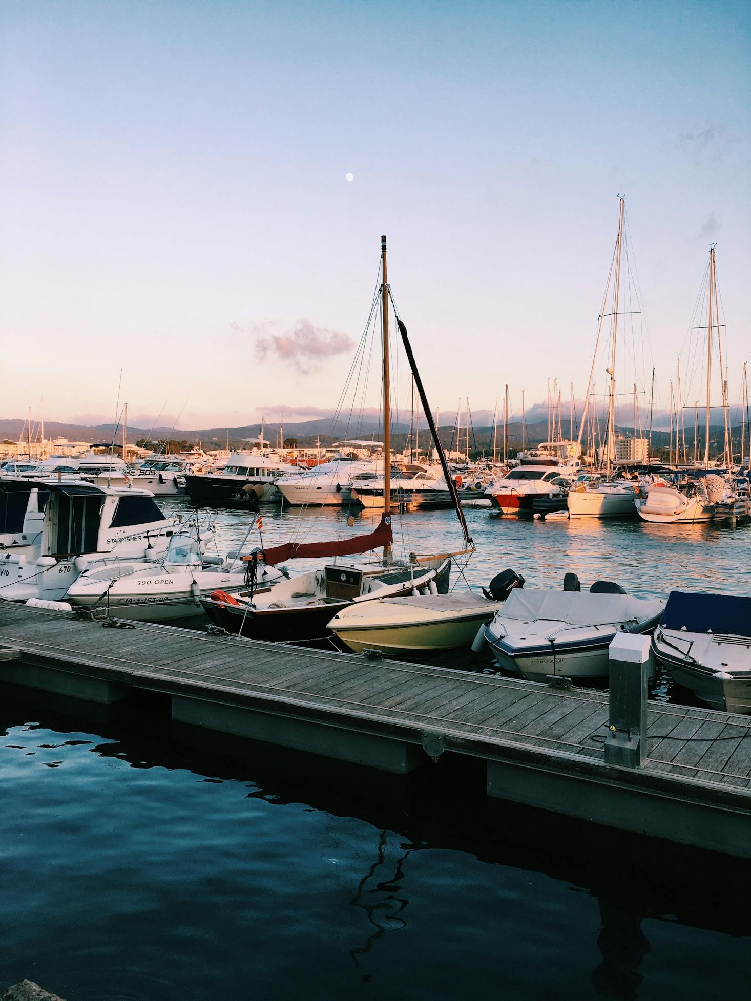 Boats in the marina near Ibiza Port