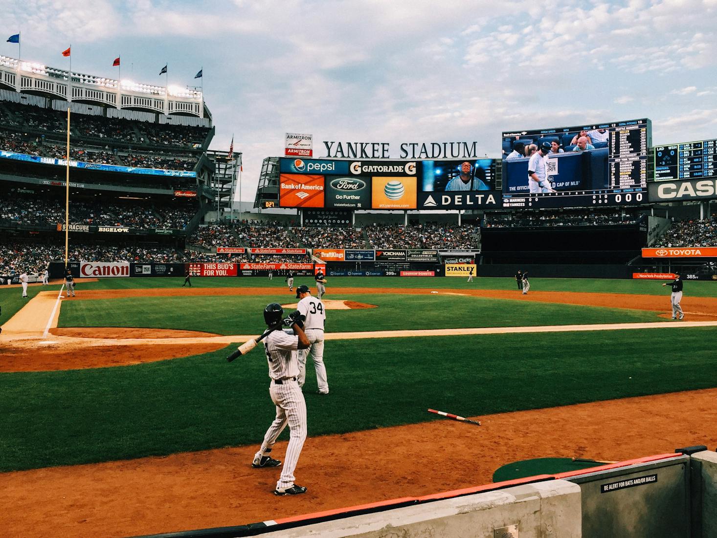Baseball game at Yankee Stadium, New York