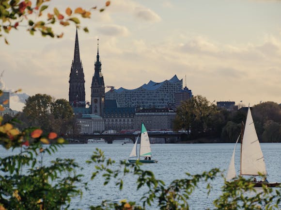 City skyline, Hamburg, Germany