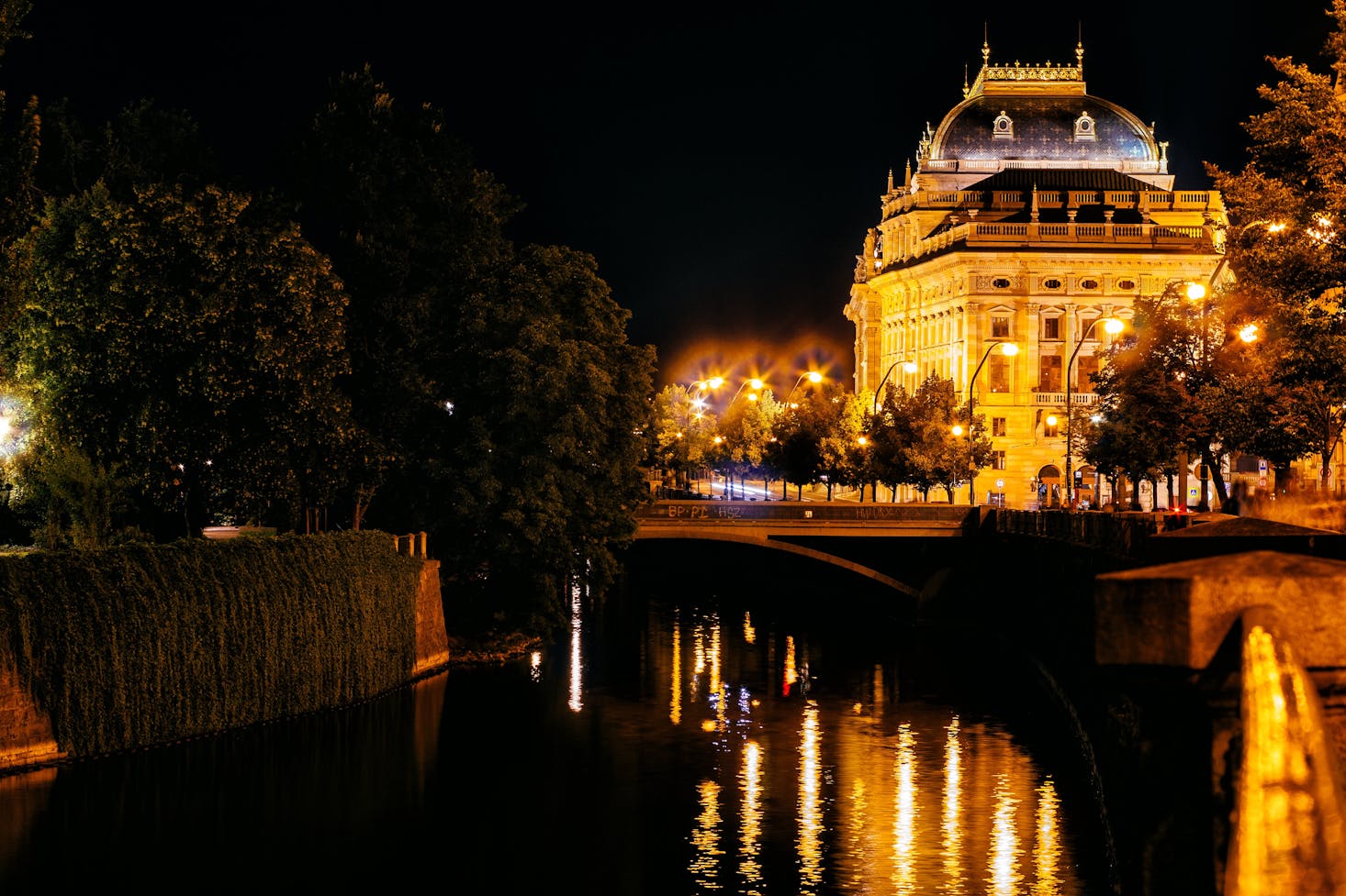 Prague at night