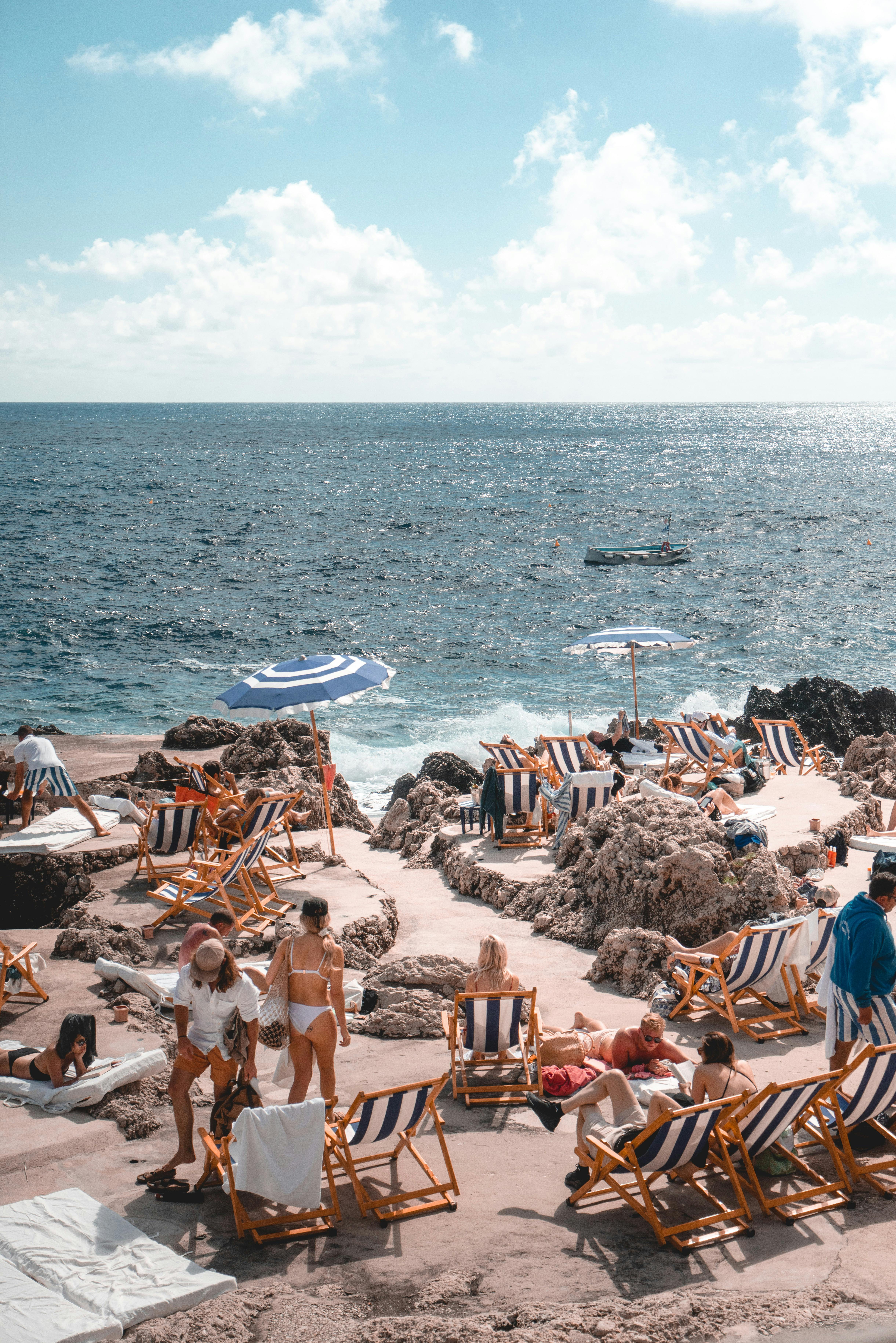 Beach clubs on Capri
