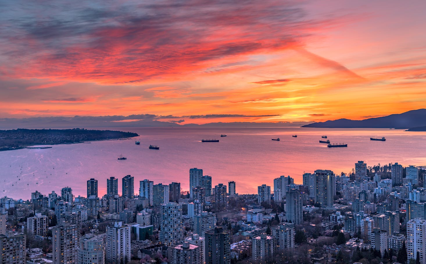 Sunset in Vancouver, BC