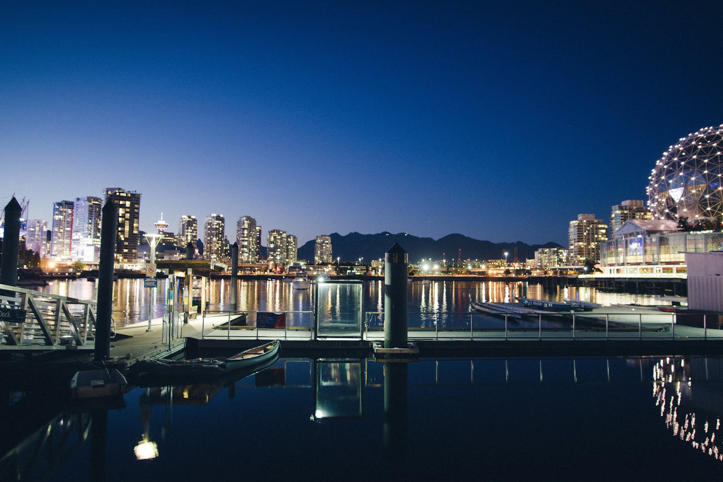 Vancouver, BC, at night