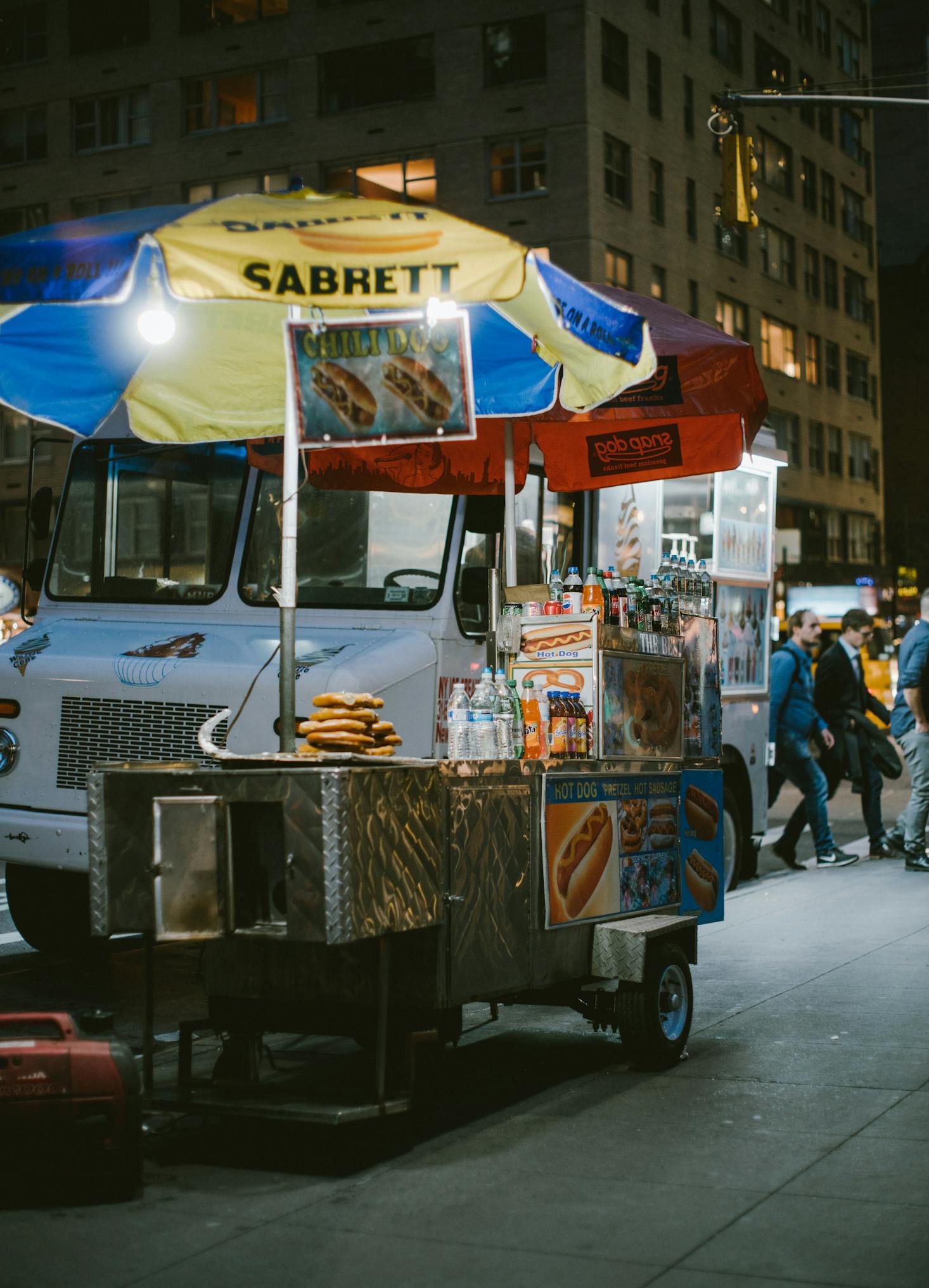 Hot dog stands in NYC