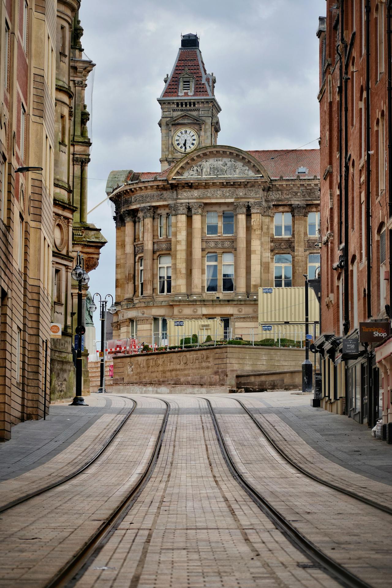 Train tracks going through the city center of Birmingham, UK. Train tracks going through the city center of Birmingham, UK.