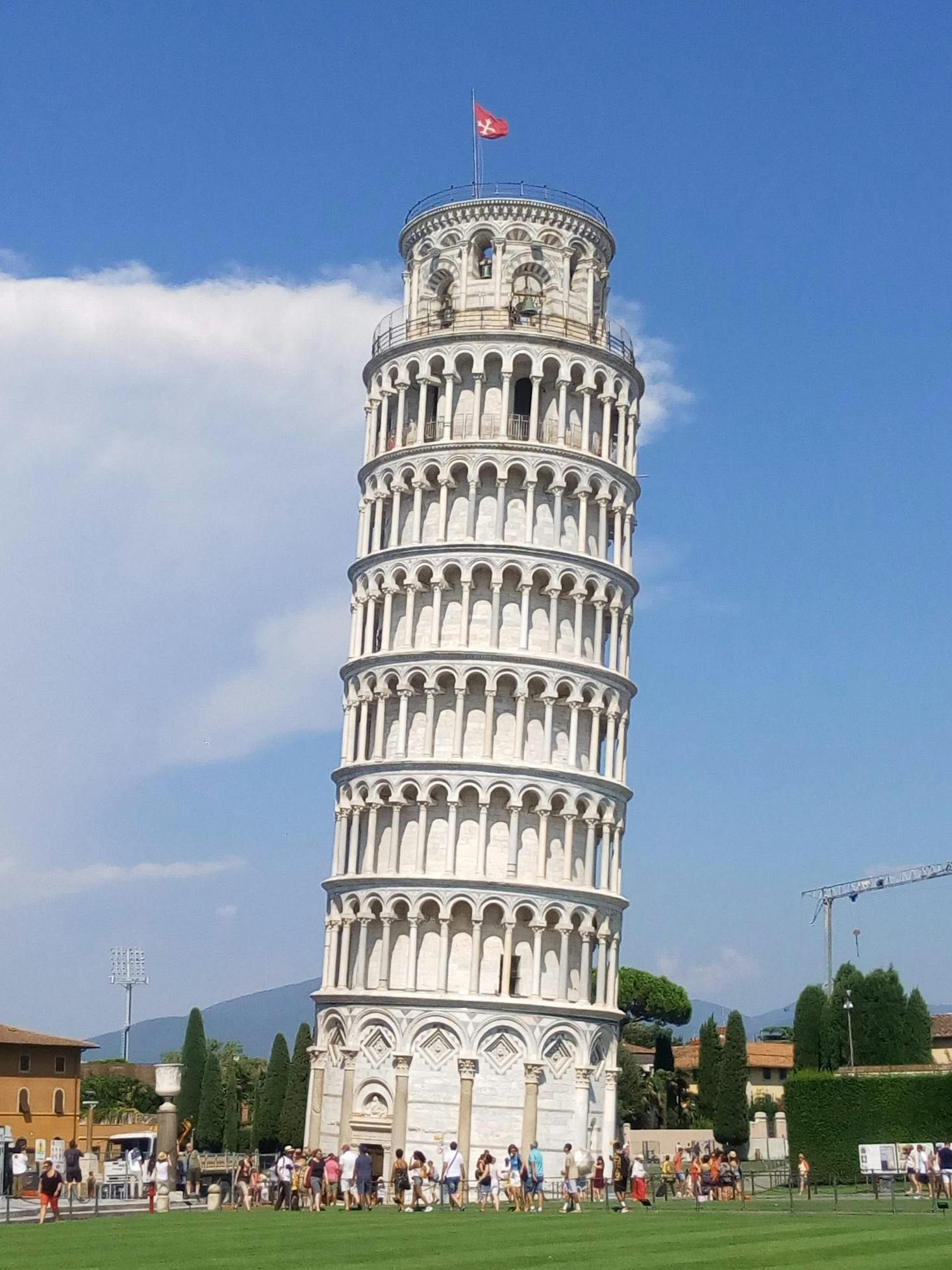 Luggage storage near the Leaning Tower of Pisa