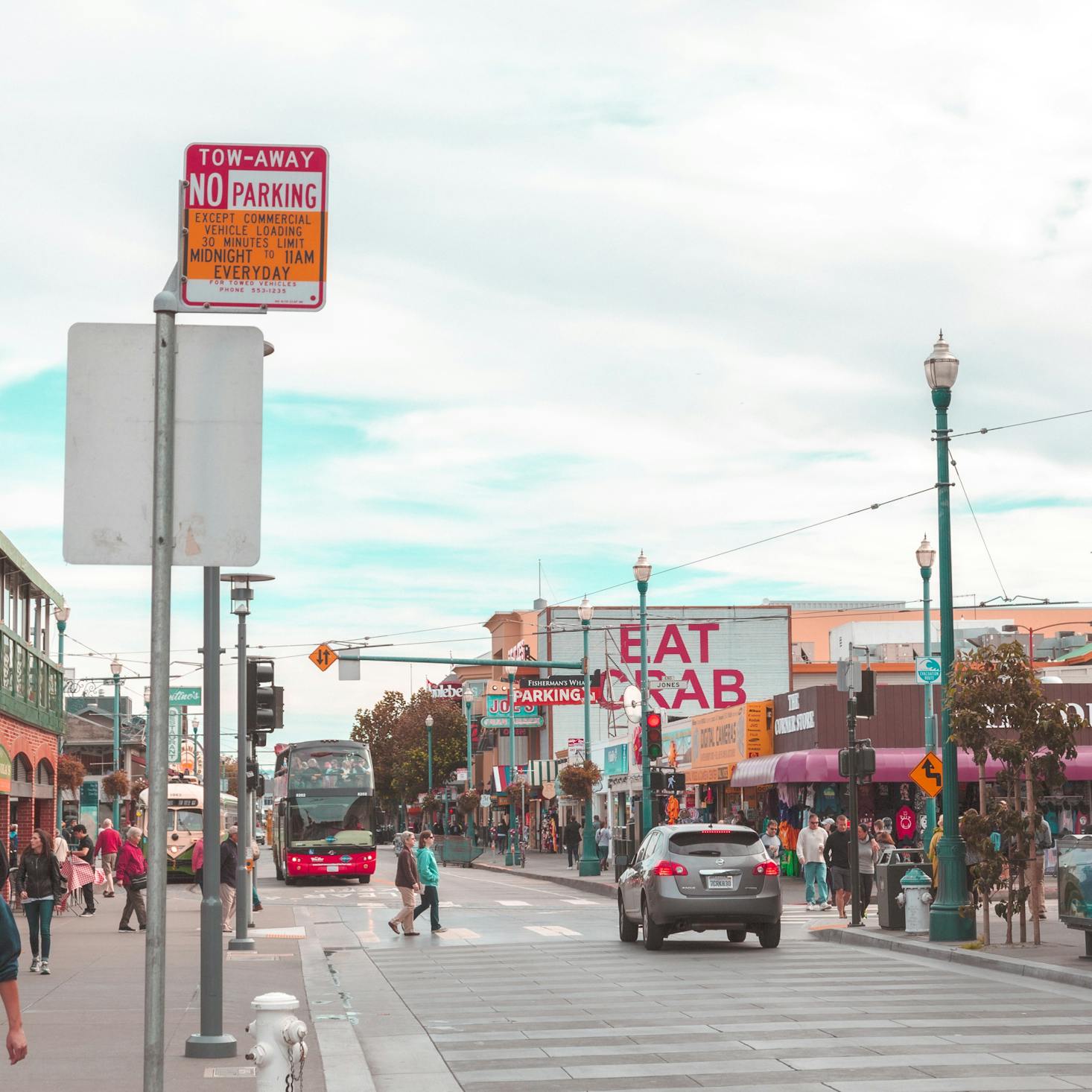 Shopping street in San Francisco, CA