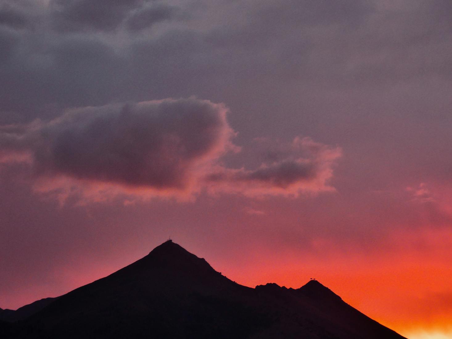 Mountain view at sunset