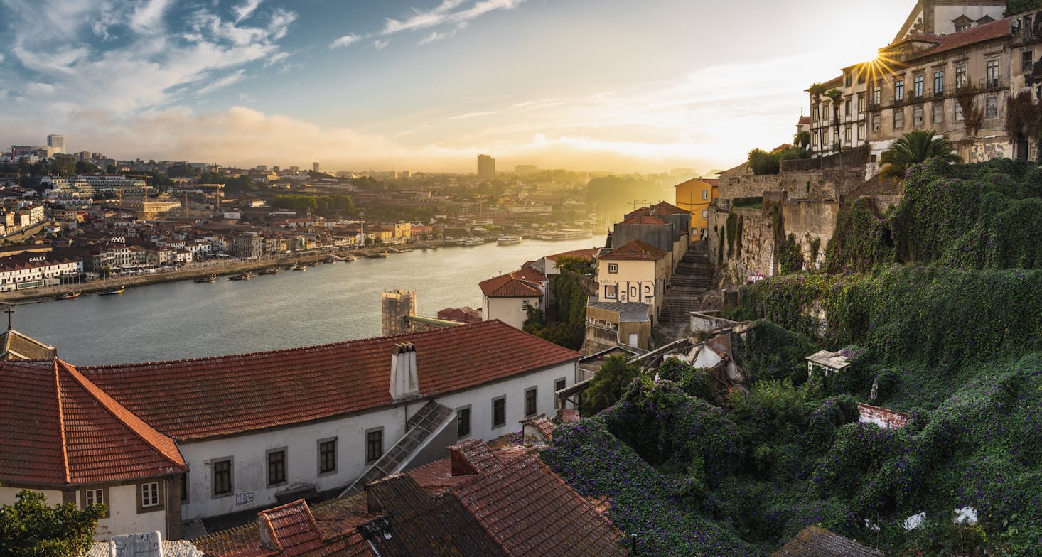 view of Porto overlooking a red roof