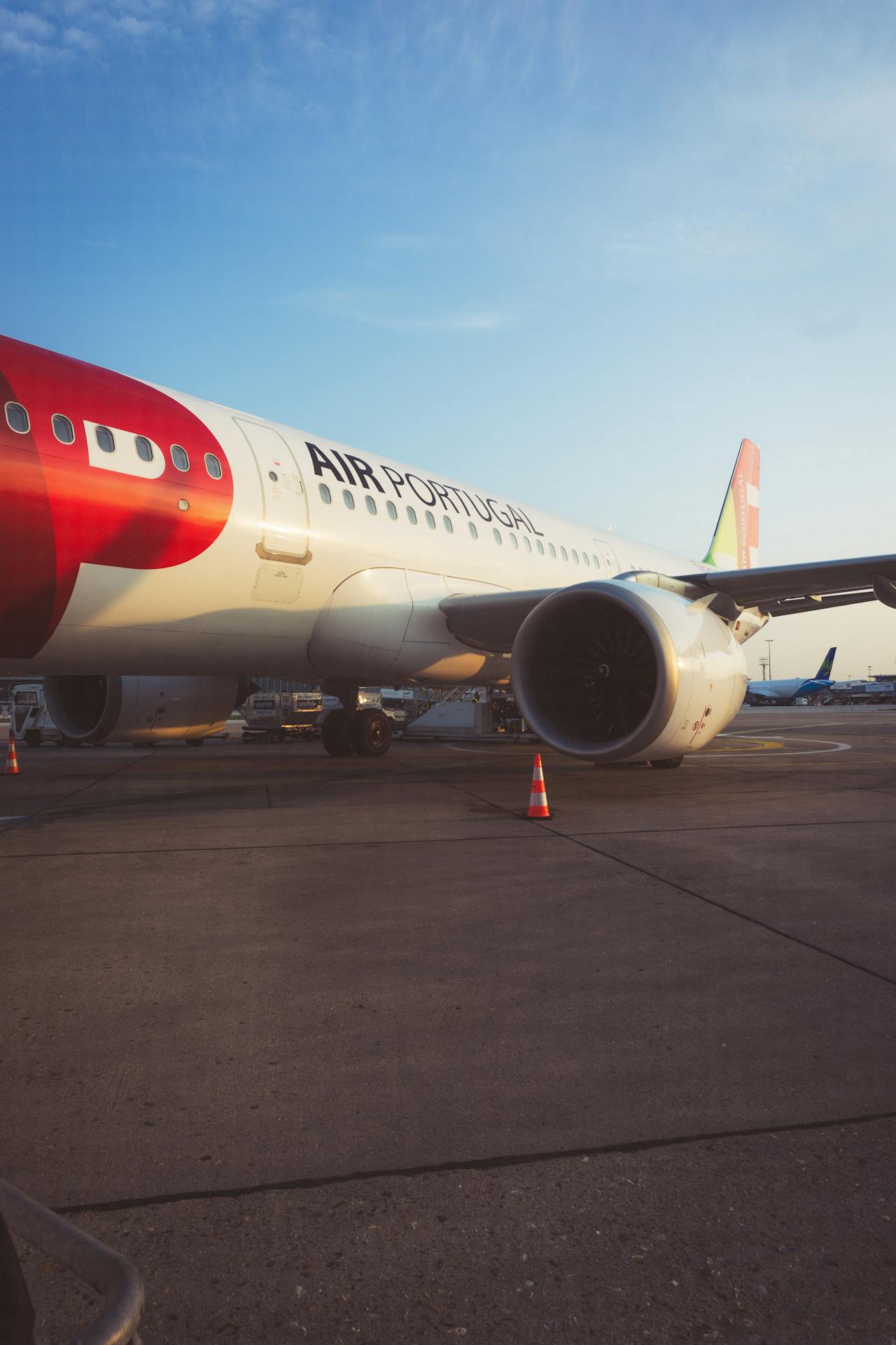 Plane on the tarmac at Lisbon Airport