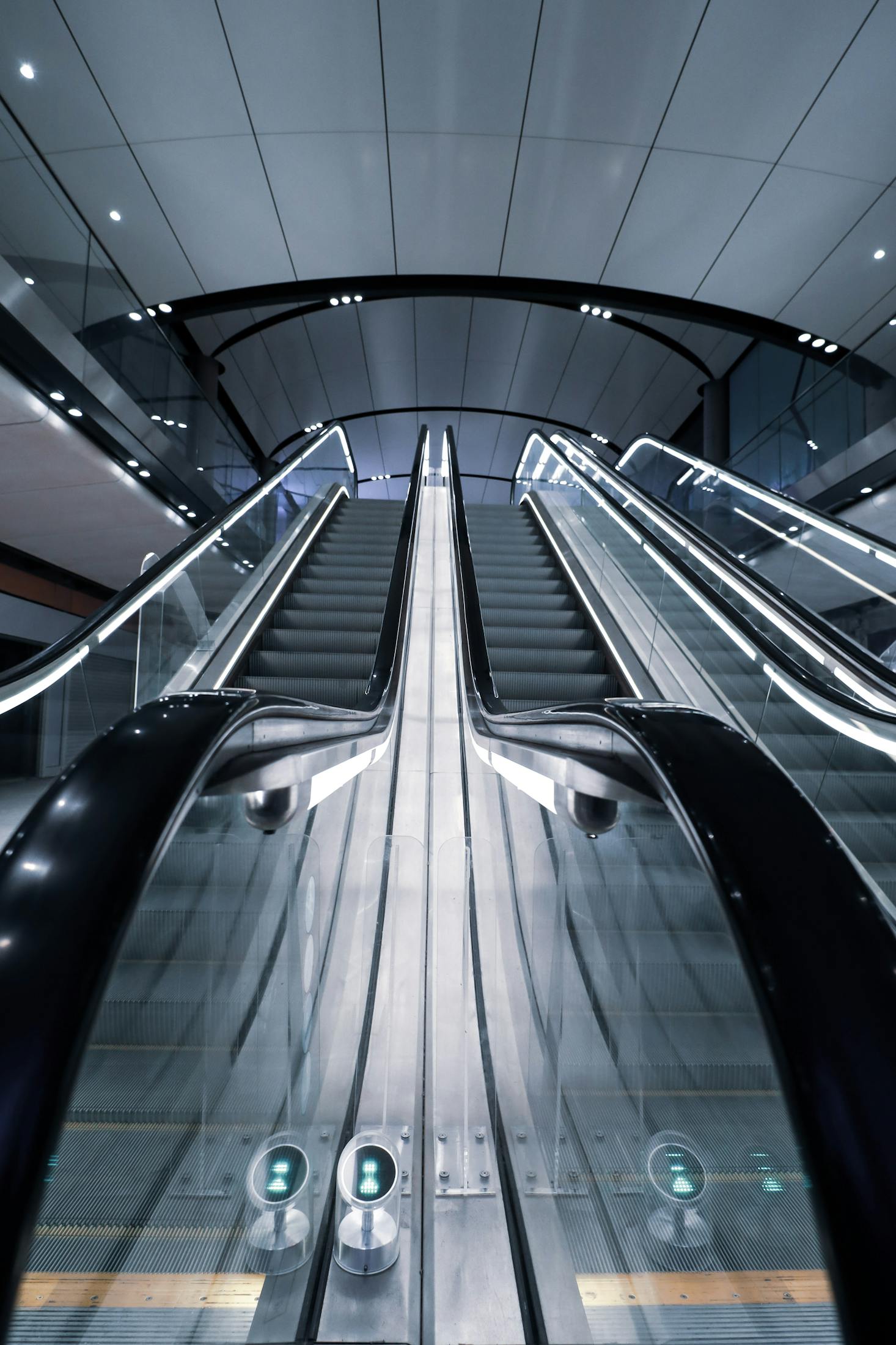 Escalator at Liverpool Street Station in London