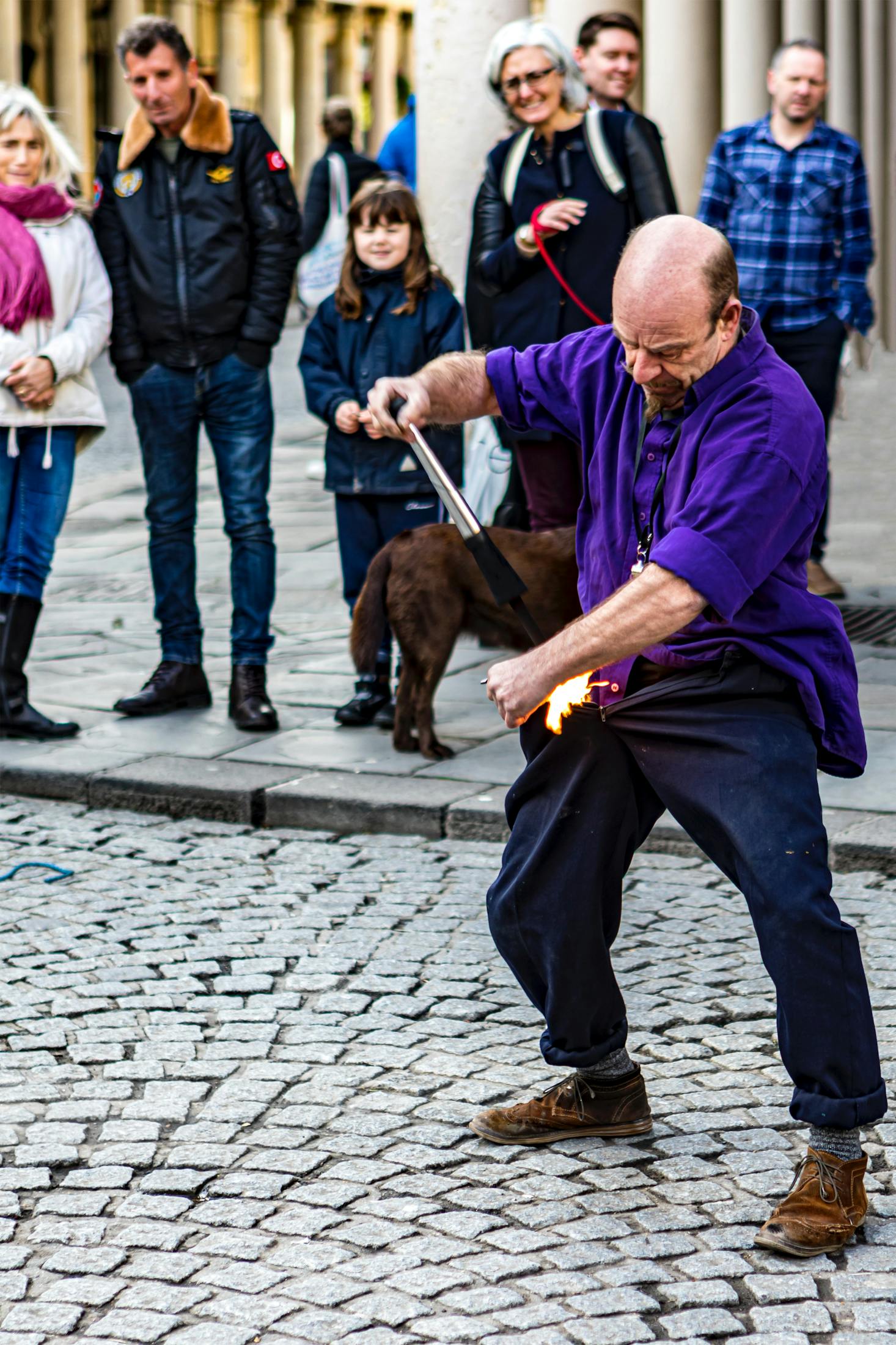 Street performers in Bath