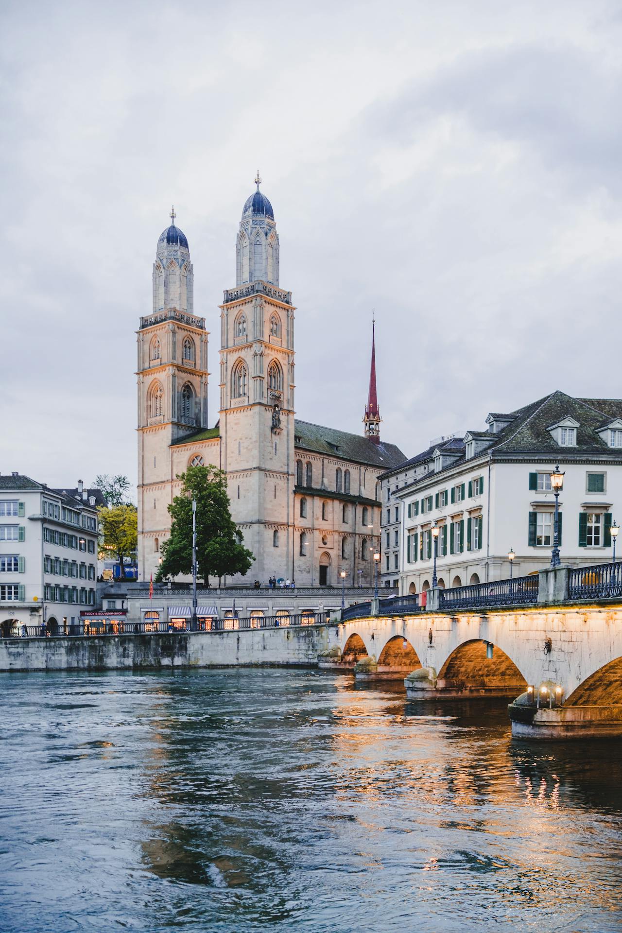 Luggage storage near the Limmat River waterfront in Zurich Luggage storage near the Limmat River waterfront in Zurich