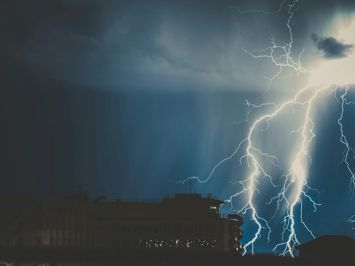 Storm in Marseille, France