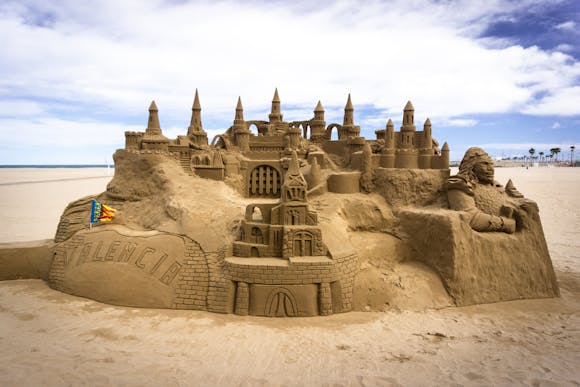 Sandcastle in Valencia, Spain