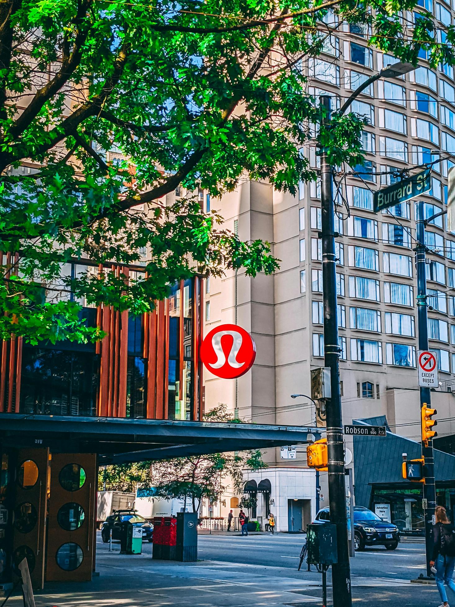Shopping in downtown Vancouver during the day